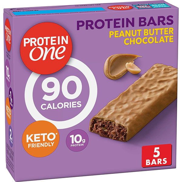 Protein One, Peanut Butter Chocolate Protein Bars, Keto Friendly, 5 Count
