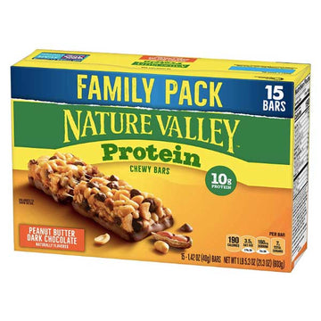 Nature Valley Protein Bars, Peanut Butter Dark Chocolate, 15 Ct
