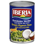 Iberia Premium Green Pigeon Peas with Coconut Milk, 15 oz - Water Butlers