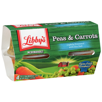 Libby's microwavable vegetables, Peas & Carrots, 4Ct