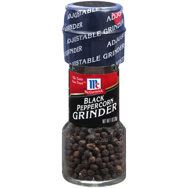 McCormick Black Pepper Grinder, Adjustable Coarseness, 1 oz