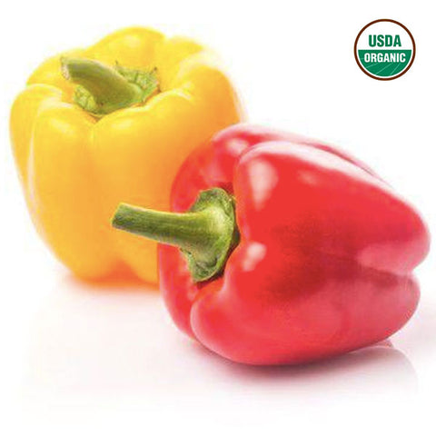 Sunset Organic Sweet Bell Peppers, 2 Ct - Water Butlers