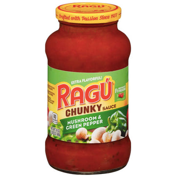 Ragú Chunky Mushroom & Green Pepper Pasta Sauce, 24 oz.