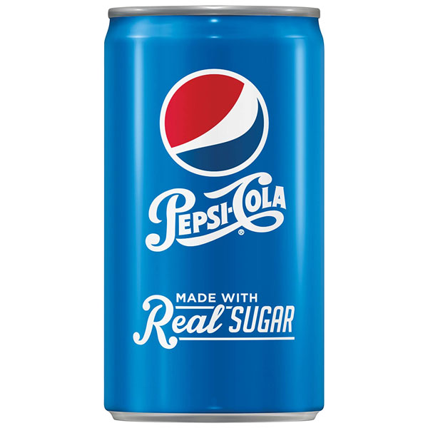 Pepsi Real Sugar Mini Soda Cans, 7.5 Fl. Oz., 6 Count