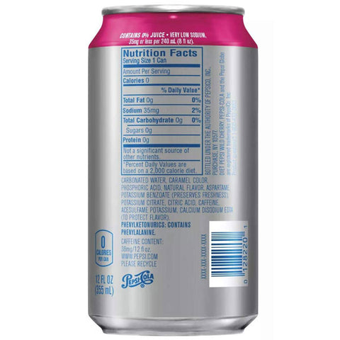 Pepsi Wild Cherry Soda, 12 fl. oz., 24 Pack