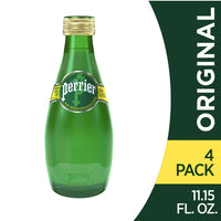 Perrier Carbonated Mineral Water Glass Bottles 11.15 Fl Oz. 4Ct - Water Butlers