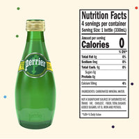 Perrier Carbonated Mineral Water Glass Bottles 11.15 Fl Oz. 4Ct - Water Butlers