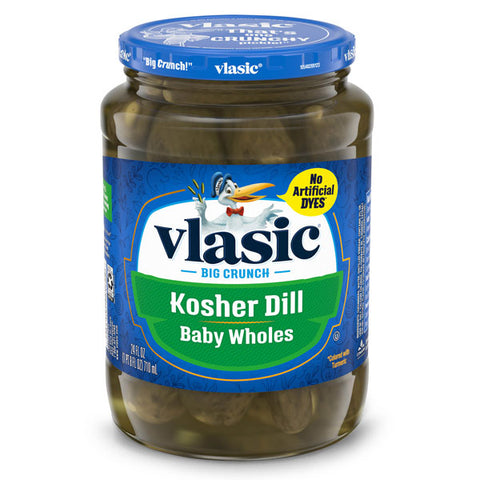 Vlasic Kosher Dill Pickles, Dill Baby Whole Pickles, 24 oz