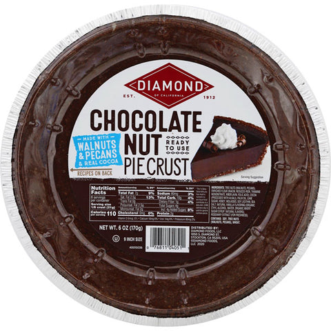 Diamond Pie Crust, Chocolate Nut, 9 Inch Size