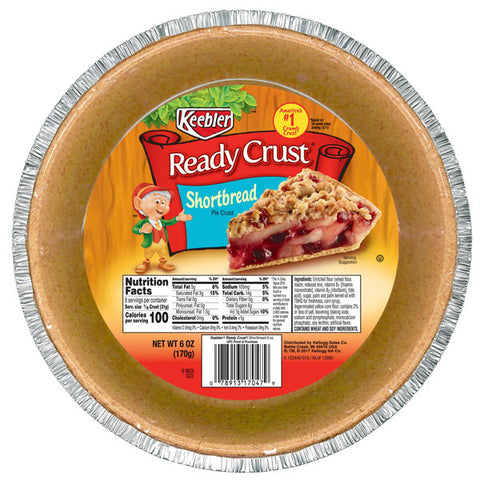 Keebler Ready Crust Shortbread Pie Crust, 9 Inch Size