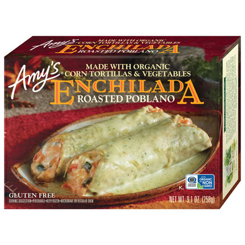 Amy's Non GMO Roasted Poblano Enchilada, Non GMO, 9.1 oz