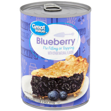 Great Value Blueberry Pie Filling or Topping, 21 oz.