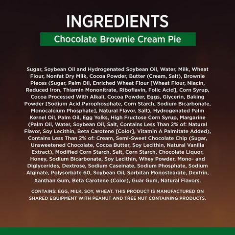 Marie Callender's Chocolate Brownie Cream Pie Frozen Dessert, 25 oz