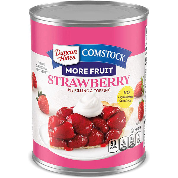 Duncan Hines Comstock Premium Strawberry Pie Filling and Topping, 21 oz.