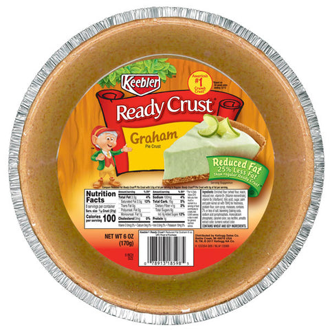 Keebler Ready Crust Reduced Fat Graham Pie Crust, 9 Inch Size