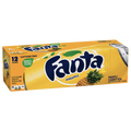 Fanta Cans Pineapple Soda 12 fl oz, 12 Ct