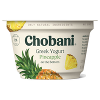 Chobani Greek Yogurt, Pineapple, 5.3oz - Water Butlers