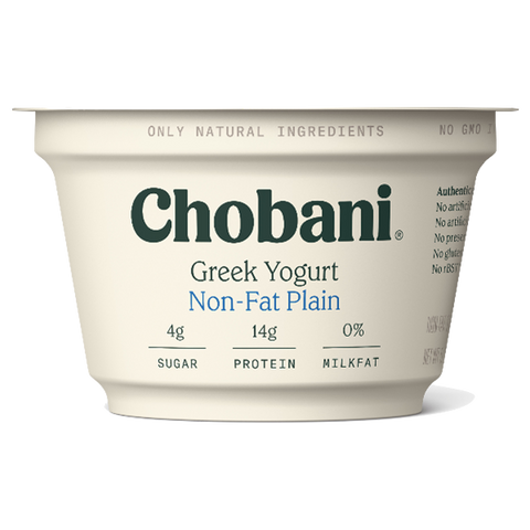 Chobani Greek Yogurt, Non-Fat Plain, 5.3oz - Water Butlers