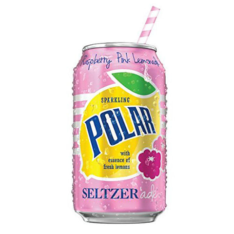 Polar Raspberry Pink Lemonade Seltzer 'ade Cans, 12 fl oz, 8 Count