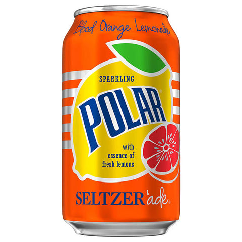 Polar Blood Orange Lemonade Seltzer 'ade Cans, 12 fl oz, 8 Count