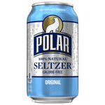 Polar Seltzer Natural Soda Water Original Cans, 12 Count