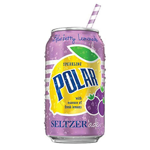 Polar Blueberry Lemonade Seltzer 'ade Cans, 12 fl oz, 8 Count