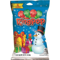 Ring Pop Christmas Lollypop Candy, 0.35 Oz., 4 Count