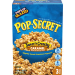 Pop Secret Microwave Popcorn, Sweet 'n Crunchy Caramel, 3 Ct