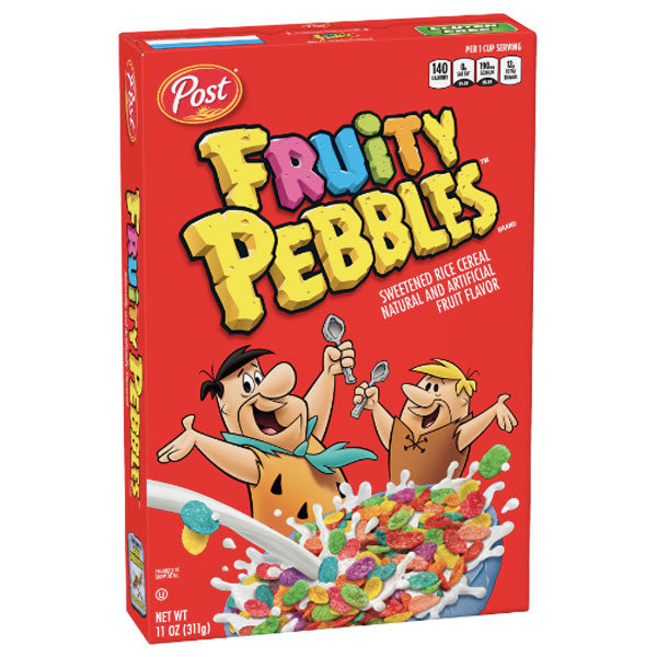 Post Fruity Pebbles Cereal, Gluten Free, Sweetened Rice Cereal, 11 Oz