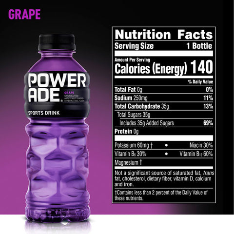 Powerade Grape, 20 fl oz, 8 Pack