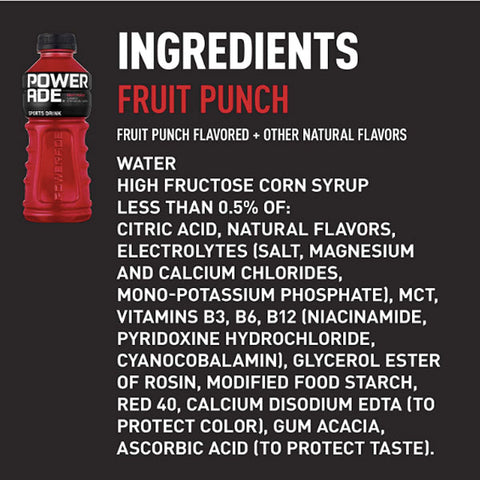 Powerade Sport Drink, Fruit Punch, 20 Fl oz, 8 Ct - Water Butlers