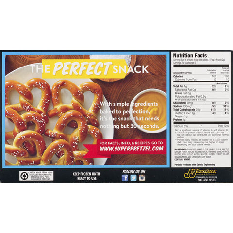 SuperPretzel Soft Pretzels Baked, 6 Count