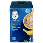 Gerber Single Baby Cereal, Probiotic Oatmeal Banana - 8oz - Water Butlers