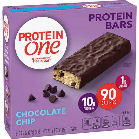 Protein One, Chocolate Chip Protein Bars, Keto Friendly, 5 Count