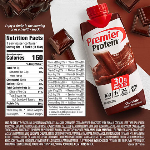 Premier Protein High Protein Shake, Chocolate, 4 Pack