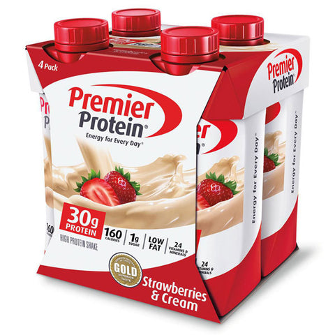 Premier Protein High Protein Shake, Strawberry Cream, 4 Pack