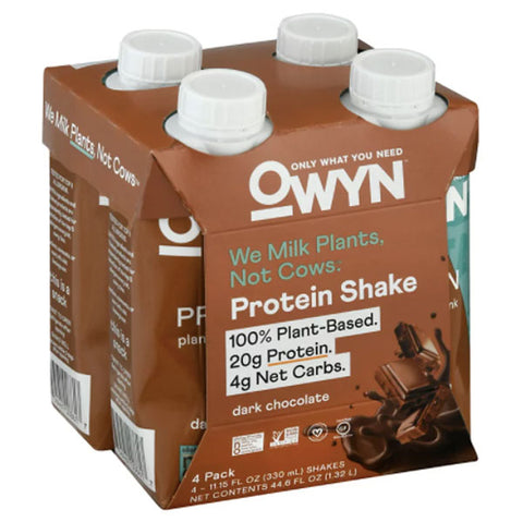 OWYN Protein Shake, Dark Chocolate, 11.6 fl oz, 4 Count