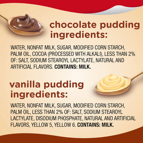 Snack Pack Chocolate & Vanilla Pudding Cups, 3.25 oz, 12 Pack