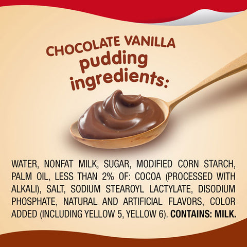 Snack Pack Chocolate Vanilla Pudding Cups, Super Size, 6 Pack