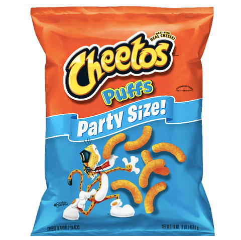 Cheetos Puffs Cheese Flavored Chips Party Size, 16 Oz - Water Butlers