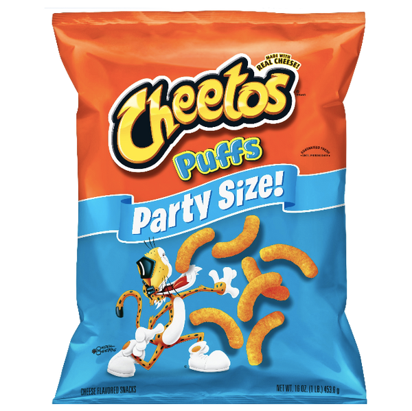 Cheetos Puffs Cheese Flavored Chips Party Size, 16 Oz - Water Butlers