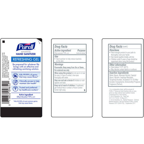 Purell Advanced Hand Sanitizer Refreshing Gel, 8 oz