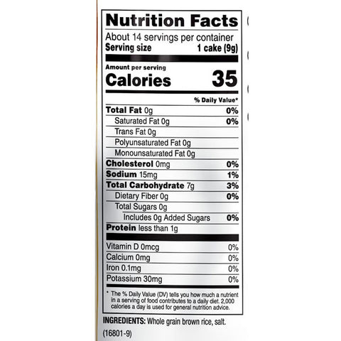 Quaker Rice Cakes, Lightly Salted, 4.47 oz