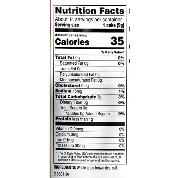 Chocolate Crunch Rice Cakes Nutrition Facts - Eat This Much