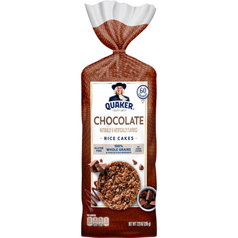 Quaker Rice Cakes, Whole Grain Chocolate, 7.23 oz