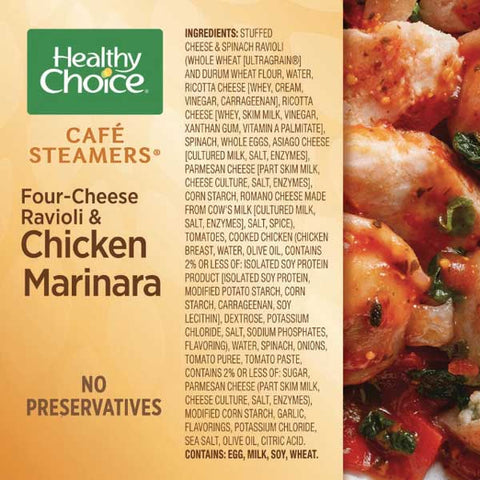 Healthy Choice Four Cheese Ravioli & Chicken Marinara, 10 oz - Water Butlers