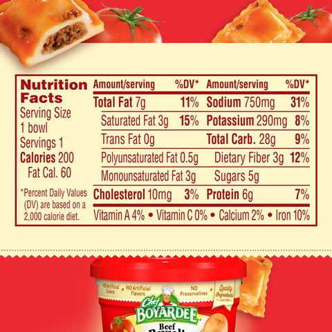 Chef Boyardee Beef Ravioli, 7.5 oz