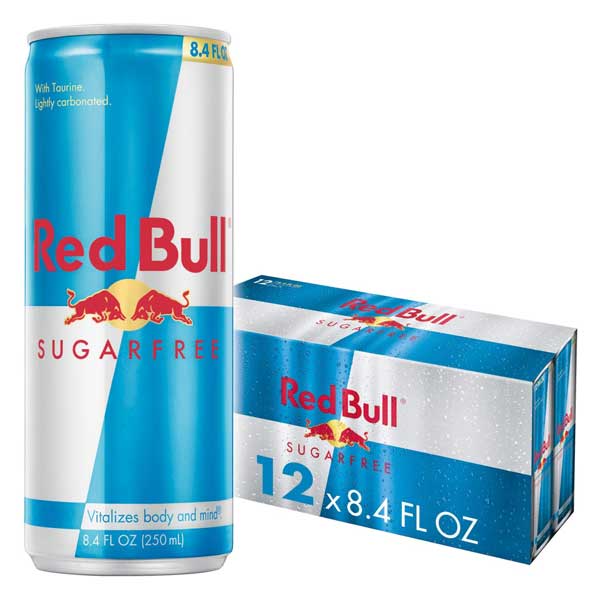 Red Bull Energy Drink, Sugar Free, 8.4 Fl Oz, 12 Count