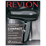 Revlon Compact Travel Hair Blow Dryer, Black - Water Butlers