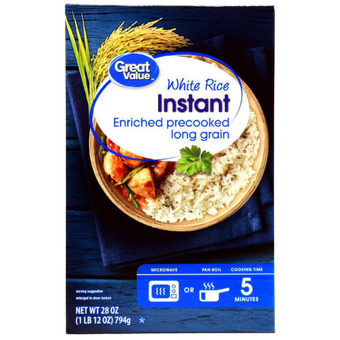 Great Value Instant White Rice, 28 oz